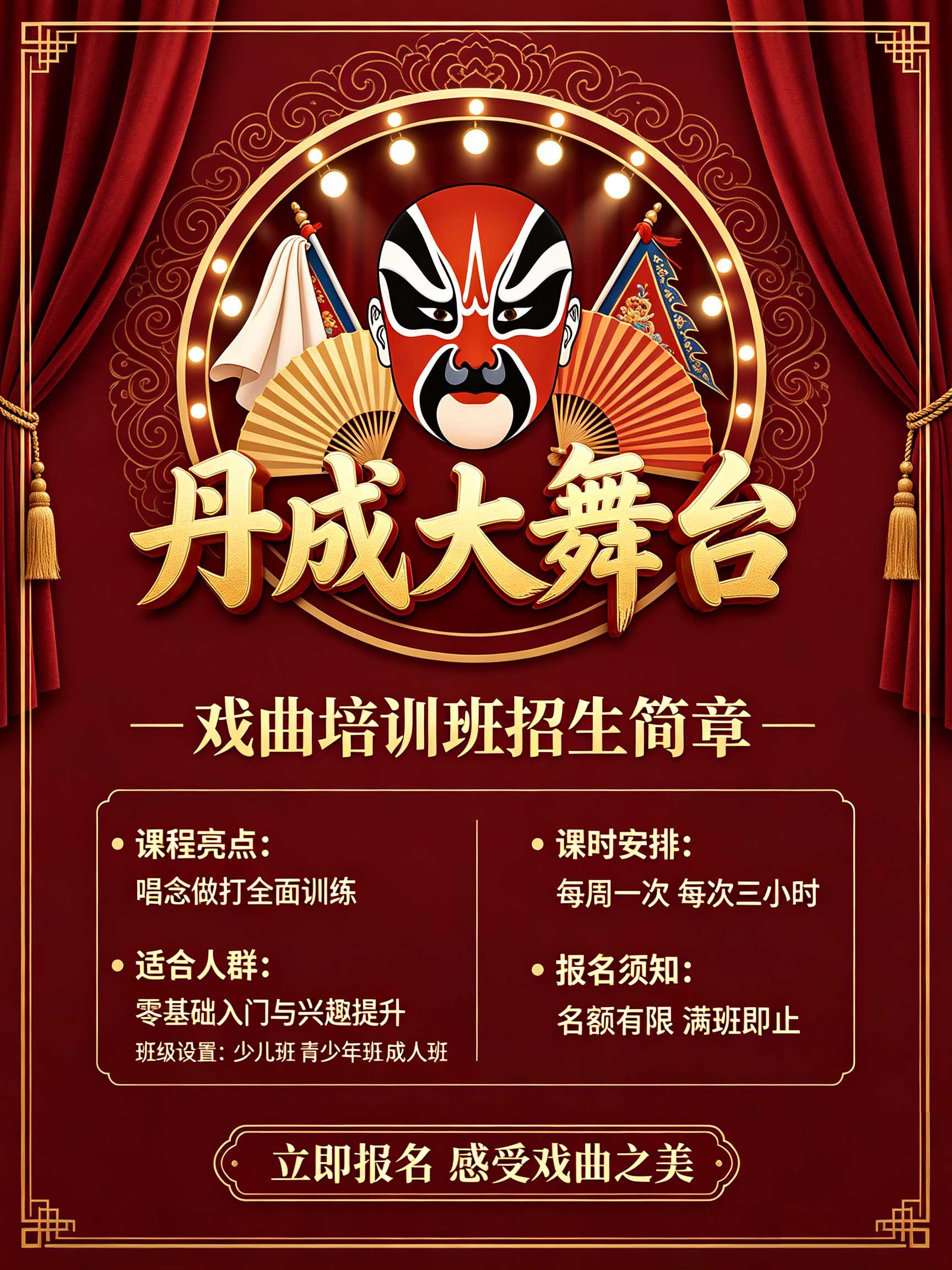【丹成大舞台】戏曲培训班招生简章